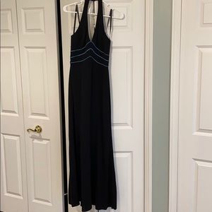 Black and Turquoise Formal Dress, size 7/8